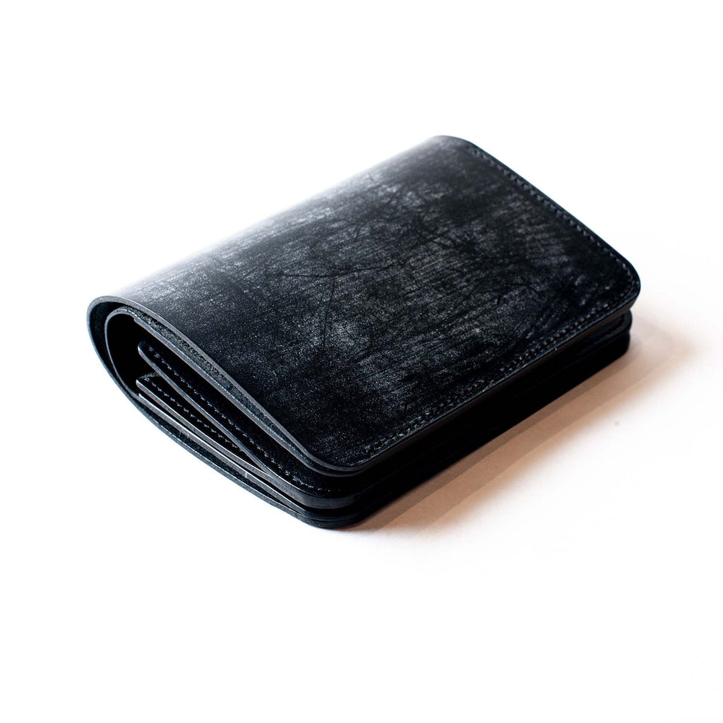 【SEVESKIG セヴシグ】Bridle leather 2 fold wallet BLACK